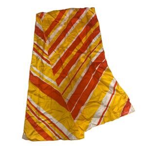 Vintage ECHO Silk Scarf - 100% Silk Made in Japan - Yellow Orange Abstract